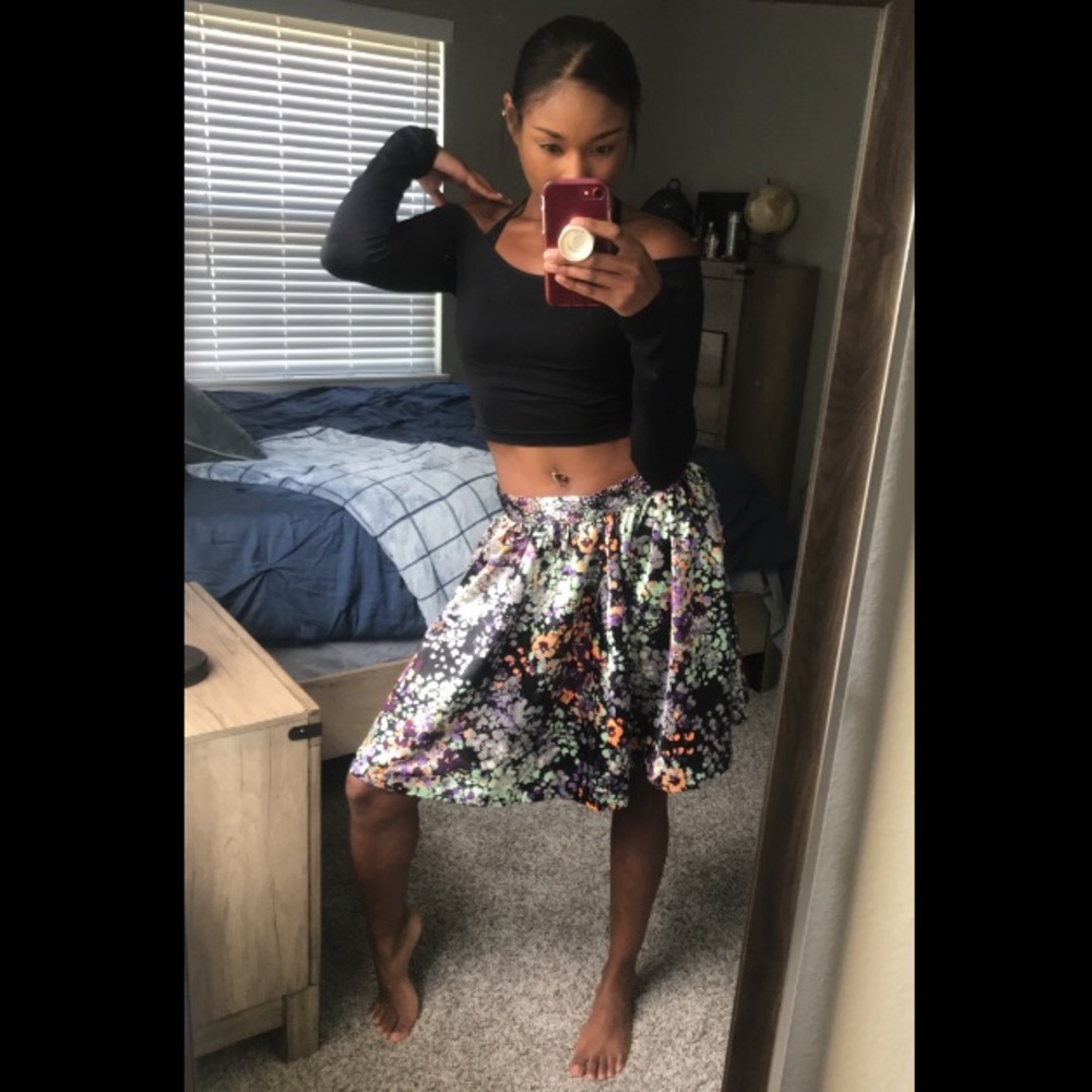 Floral Flared Skirt